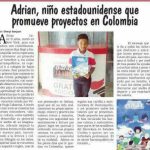 Nota de Prensa de Adrián proyecto en Colombia
